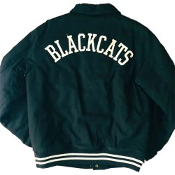 10 Deep Black Cats Varsity Jacket 10 Deep Black Cats Varsity Jacket