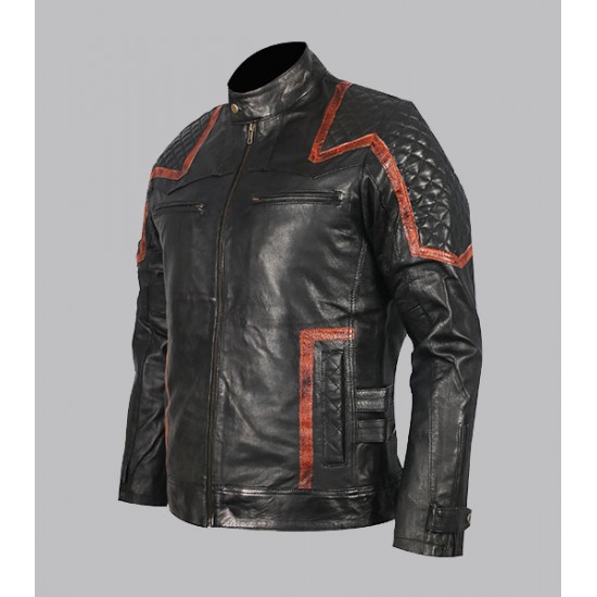 101 Vintage Distressed Motor Biker Real Leather Jacket