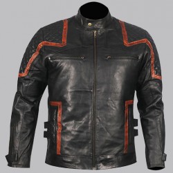 101 Vintage Distressed Motor Biker Real Leather Jacket