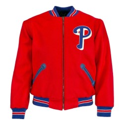 1949 Philadelphia Phillies Varsity Red Jacket 1949 Philadelphia Phillies Varsity Red Jacket