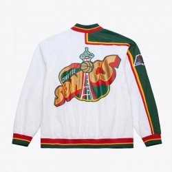 1995-96 Seattle Supersonics White Warm-Up Jacket