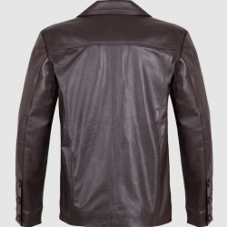 2 Button Brown Leather Blazer 2 Button Brown Leather Blazer