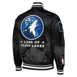 2024 City Edition Minnesota Timberwolves Black Satin Jacket 2024 City Edition Minnesota Timberwolves Black Satin Jacket