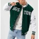 25 Boston Varsity Wool/Leather Full-Snap Jacket 25 Boston Varsity Wool/Leather Full-Snap Jacket