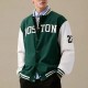 25 Boston Varsity Wool/Leather Full-Snap Jacket 25 Boston Varsity Wool/Leather Full-Snap Jacket