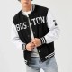 25 Boston Varsity Wool/Leather Full-Snap Jacket 25 Boston Varsity Wool/Leather Full-Snap Jacket