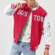 25 Boston Varsity Wool/Leather Full-Snap Jacket 25 Boston Varsity Wool/Leather Full-Snap Jacket
