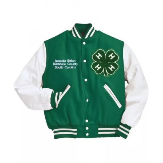 4-H Green and White Varsity Jacket