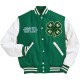 4h Green and White Varsity jacket 4h Green and White Varsity jacket front view varsity jacket