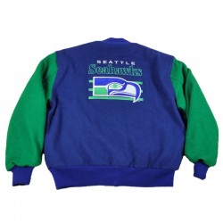 70’s Seattle Seahawks Royal and Green Varsity Wool Jacket