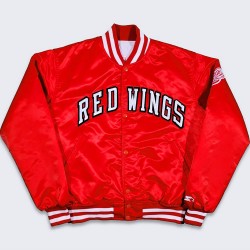 80’s Detroit Red Wings Red Bomber Jacket