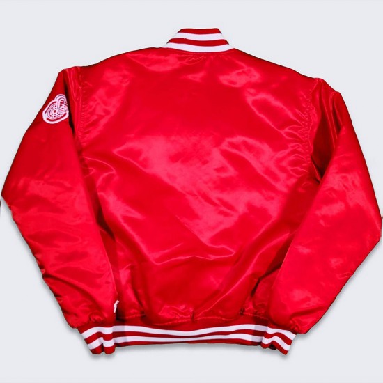 80’s Detroit Red Wings Red Bomber Jacket