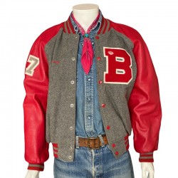 90s Gray Red Letterman Jacket 90s Gray Red Letterman Jacket