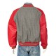 90s Gray Red Letterman Jacket