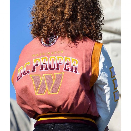 90th Anniversary Washington Commanders DC Varsity Jacket