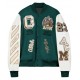 AC Milan Varsity Bomber Off White Jacket