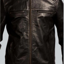 Leather Jacket Men S Waist Coat Vest Black Bomber Mens Size Bi Motorcycle Biker2