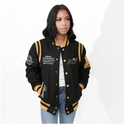 Alabama State University Unisex Black Varsity Jacket Alabama State University Unisex Black Varsity Jacket