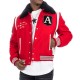 Amiri Always on Point Red Wool Varsity Jacket