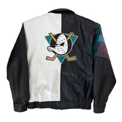 Anaheim Ducks Multi Color Leather Jacket Anaheim Ducks Multi Color Leather Jacket