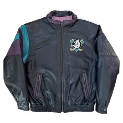 Anaheim Ducks Multi Color Leather Jacket Anaheim Ducks Multi Color Leather Jacket