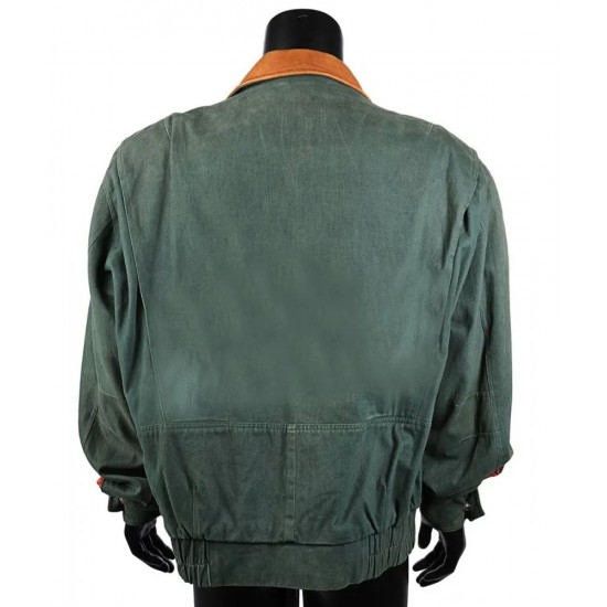 Arnold Schwarzenegger Total Recall Green Cotton Costume Jacket