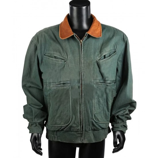 Arnold Schwarzenegger Total Recall Green Cotton Costume Jacket