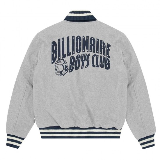 Astro Billionaire Boys Club Gray Varsity Wool Jacket