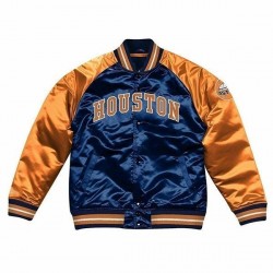 Astros Houston Blue And Orange Satin Jacket Astros Houston Blue And Orange Satin Jacket