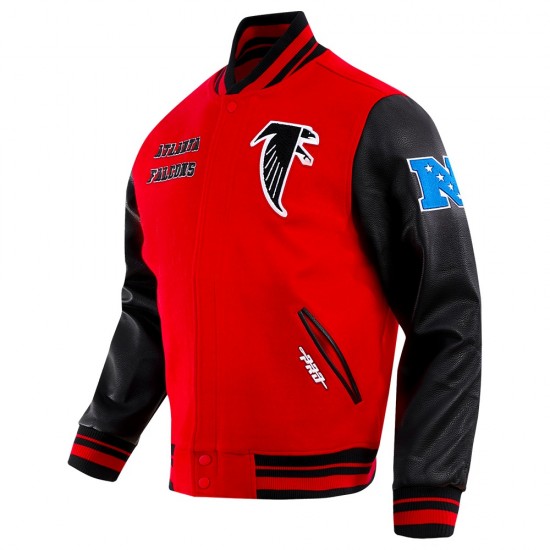 Atlanta Falcons Retro Classic Rib Wool Varsity Jacket