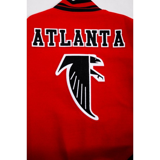 Atlanta Falcons Retro Classic Rib Wool Varsity Jacket