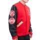 Atlanta Hawks Red and Black Varsity Jacket