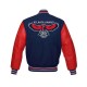 Atlanta Hawks Red and Blue Varsity Jacket