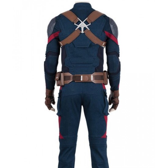 Avenger Endgame Captain America Blue Leather Jacket