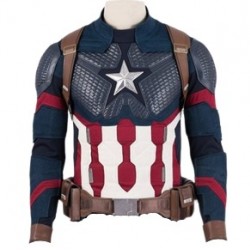 Avenger Endgame Captain America Blue Leather Jacket