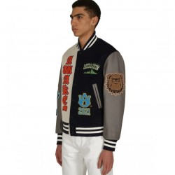 Awake Ny Chenille Patches Varsity Jacket Navy Combo Awake Ny Chenille Patches Varsity Jacket Navy Combo