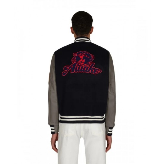 Awake Ny Chenille Patches Varsity Jacket Navy Combo