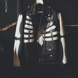 Axl Rose Guns N Roses Skeleton Motorcycle Costume Leather Jacket Axl Rose Guns N Roses Skeleton Motorcycle Costume Leather Jacket