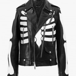Axl Rose Guns N Roses Skeleton Motorcycle Costume Leather Jacket Axl Rose Guns N Roses Skeleton Motorcycle Costume Leather Jacket