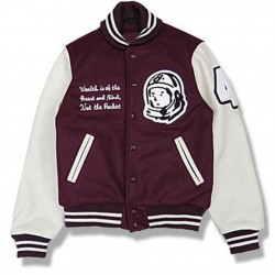 BBC Maroon and White Letterman Jacket BBC Maroon and White Letterman Jacket