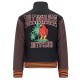 BBC Patch-detailed Button-Up Varsity Jacket