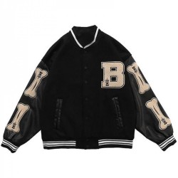 Bad To The Bone Skeleton Baseball Jacket Bad To The Bone Skeleton Baseball Jacket