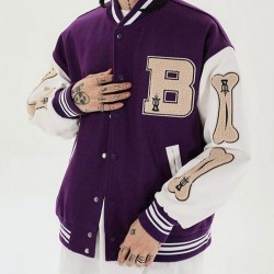 Bad To The Bone Skeleton Baseball Jacket Bad To The Bone Skeleton Baseball Jacket