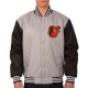 Baltimore Orioles Poly Twill Black and Gray Full-Snap Jacket