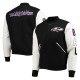 Baltimore Ravens Logo Black and White Varsity Jacket