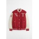 Baseball Embroidered Red Tigers Wool Varsity Jacket