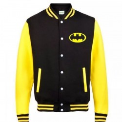 Batman Lettermen Black Varsity Jacket