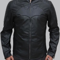 Men's Batman Black Logo Leather Jacket