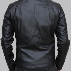 Men's Batman Black Logo Leather Jacket Men's Batman Black Logo Leather Jacket