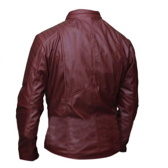 Batman vs Superman Dawn Of Justice Maroon Leather Jacket Costume